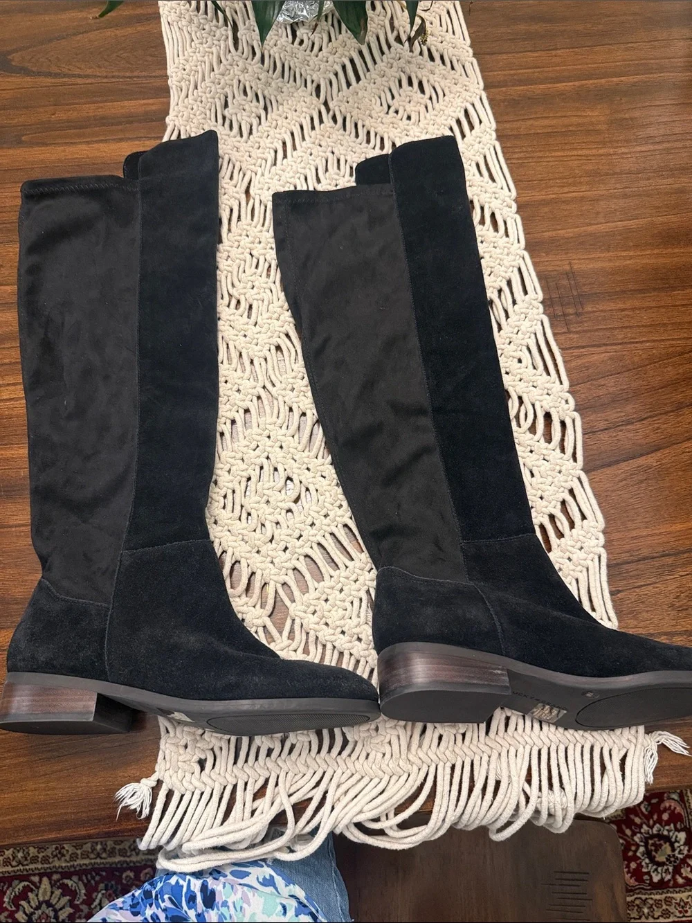 Lucky Brand Black Over-the-Knee Suede Boots